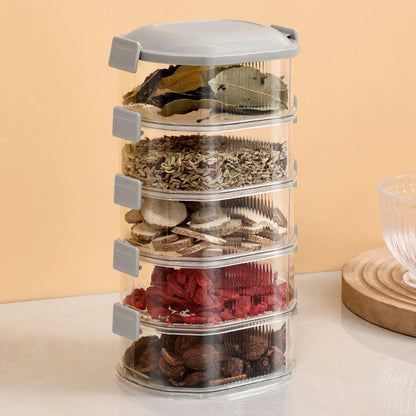Spice Organizer Container with Stackable Layers