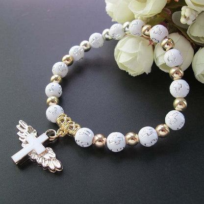 Guardian Angel Wing Cross Necklace Bracelet