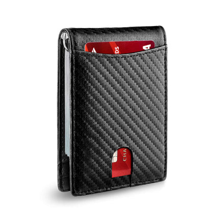 Authentic Leather RFID Blocking Card Wallet - Fesara