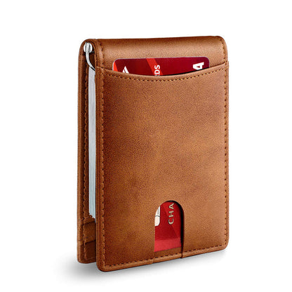 Authentic Leather RFID Blocking Card Wallet