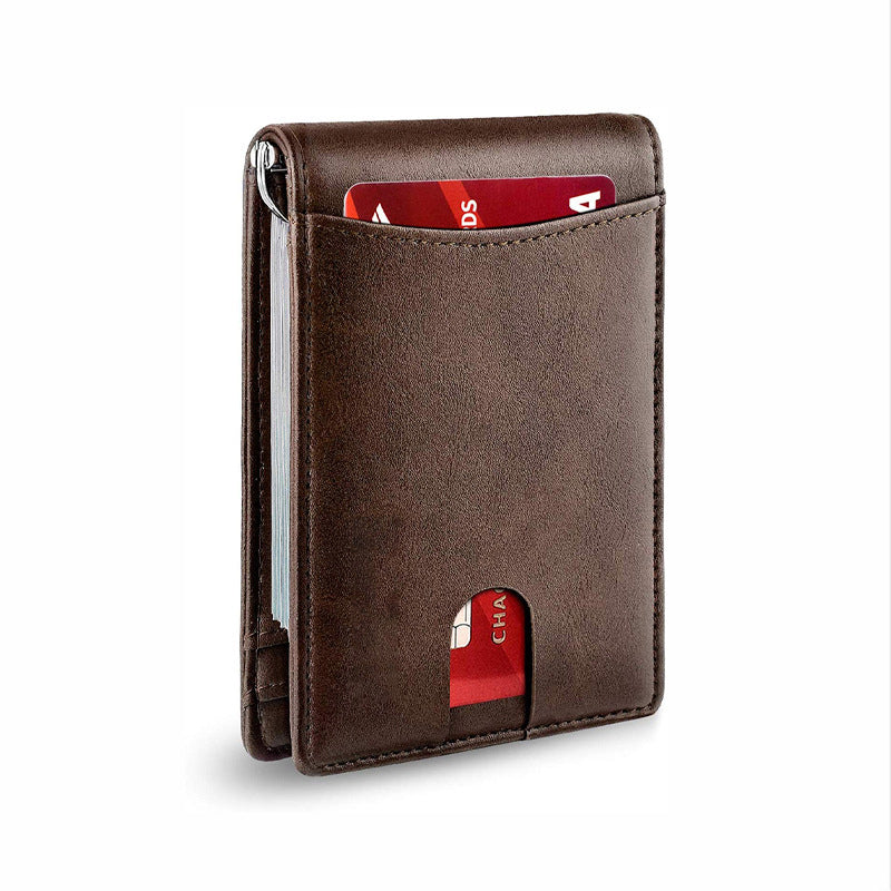 Authentic Leather RFID Blocking Card Wallet