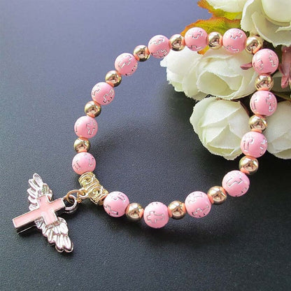 Guardian Angel Wing Cross Necklace Bracelet