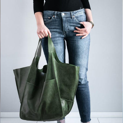 Large Genuine Leather Tote Bags for Women