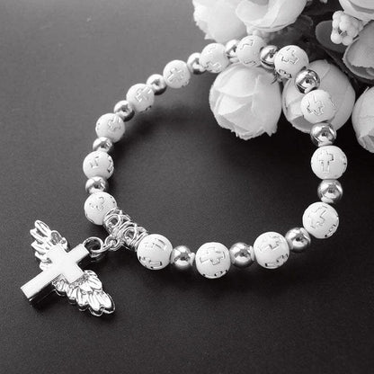Guardian Angel Wing Cross Necklace Bracelet