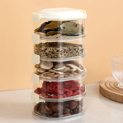 Spice Organizer Container with Stackable Layers