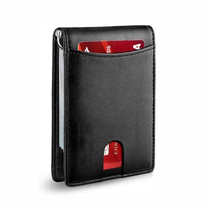 Authentic Leather RFID Blocking Card Wallet