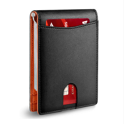 Authentic Leather RFID Blocking Card Wallet