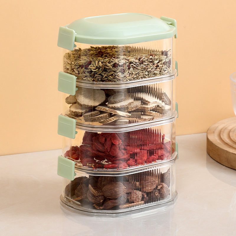 Spice Organizer Container with Stackable Layers