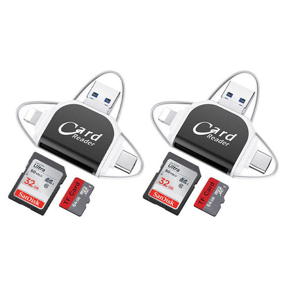4-in-1 Multiport SD Card Reader Adapter