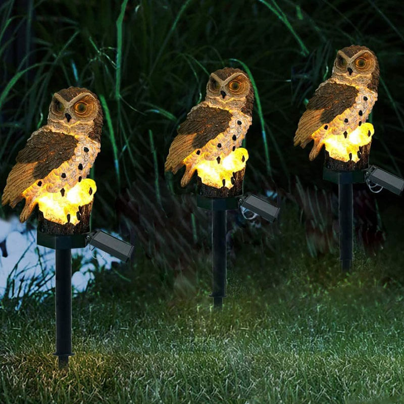 Solar Powered Owl Garden Light