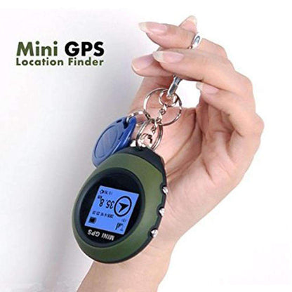 Compact GPS Tracker Keychain for Hiking Camping