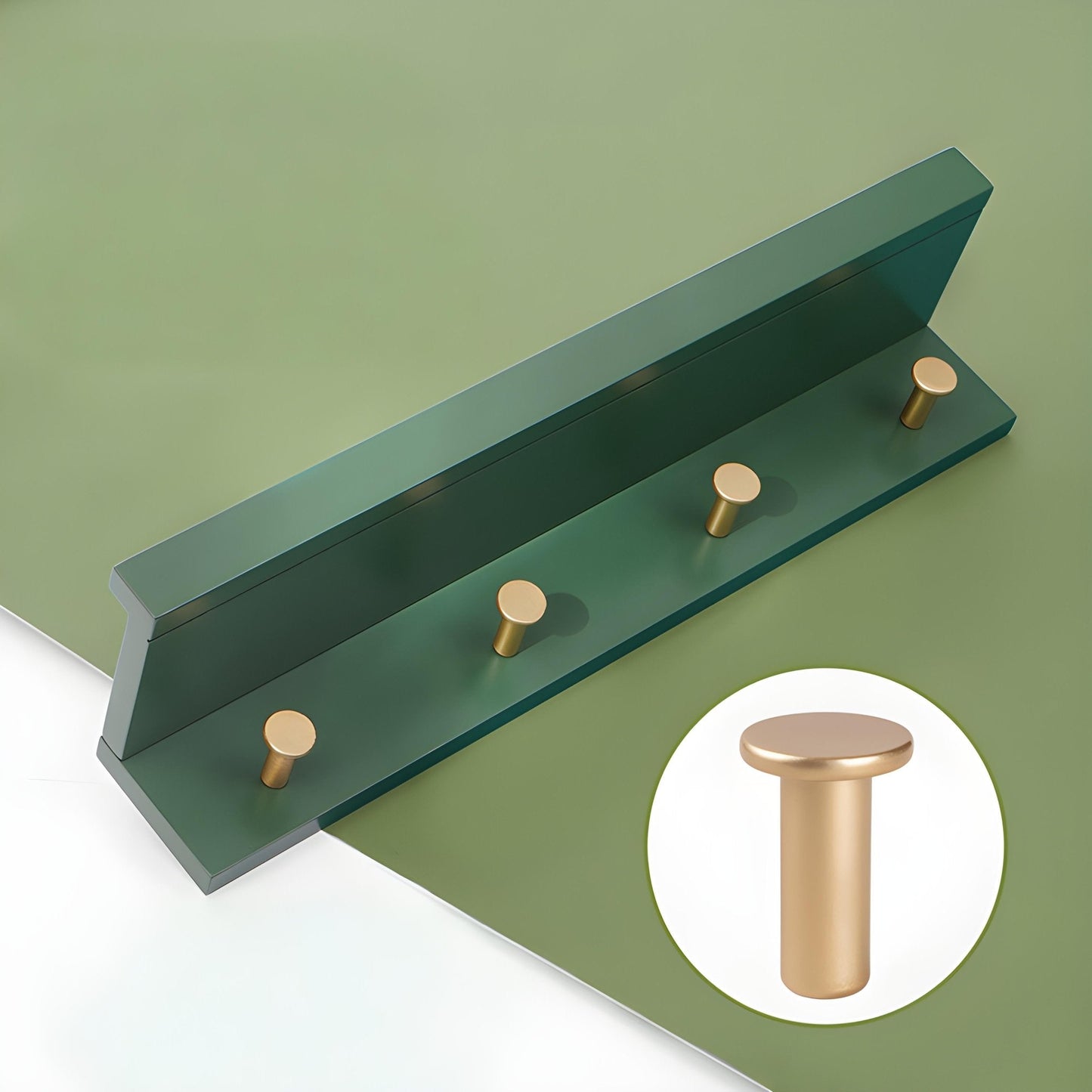 Sturdy Wooden Wall Shelf with Hooks Storage Organizer