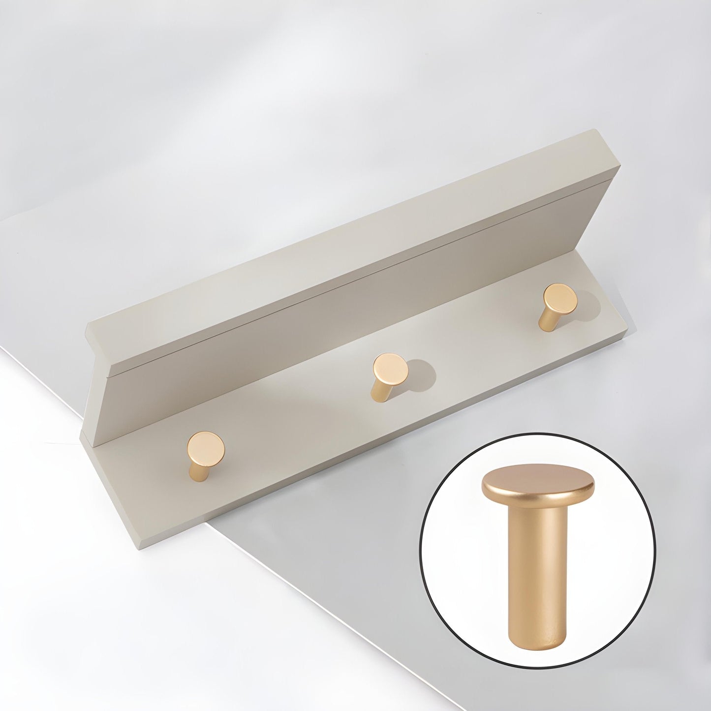 Sturdy Wooden Wall Shelf with Hooks Storage Organizer
