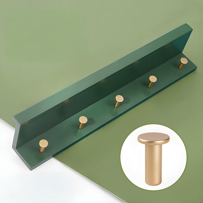 Sturdy Wooden Wall Shelf with Hooks Storage Organizer