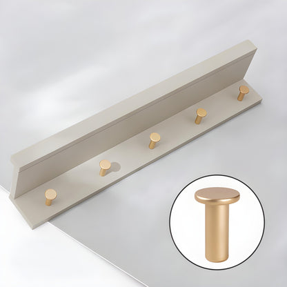 Sturdy Wooden Wall Shelf with Hooks Storage Organizer