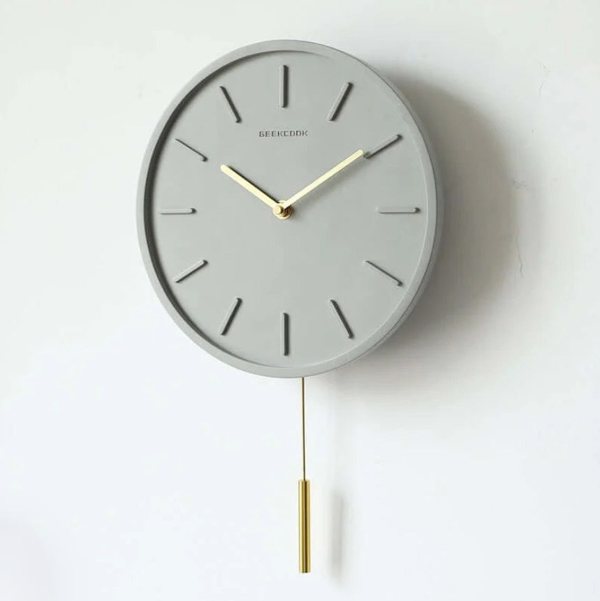 Modern Minimalist Concrete Wall Clock