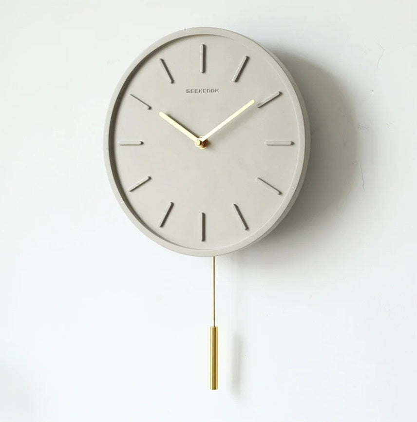 Modern Minimalist Concrete Wall Clock