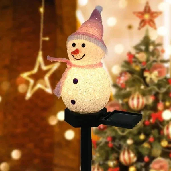 Outdoor Solar Powered Snowman Light