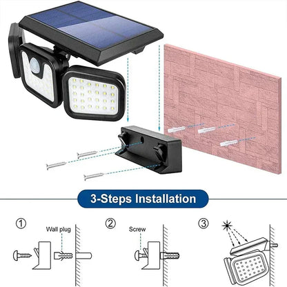 Outdoor Solar Powered Wall Light