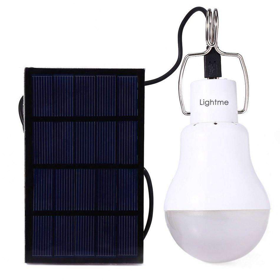 Solar Powered LED Light Bulb for Home and Garden