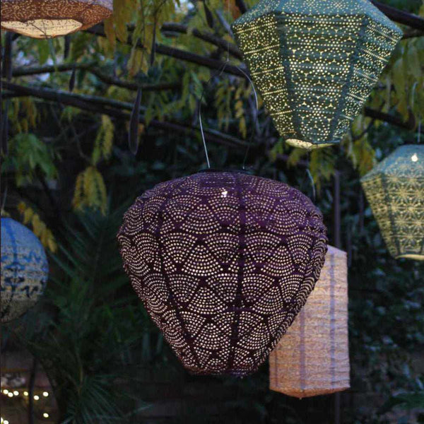 Outdoor Solar Lantern - Hot Air Balloon Design, Solar-Powered LED Light for Garden-5