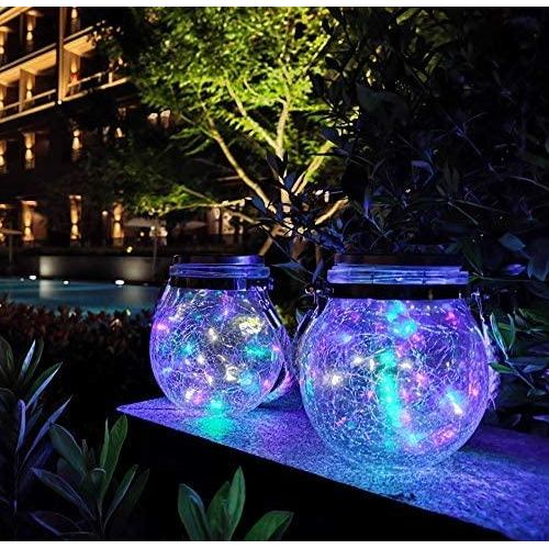 Rustic Solar Powered Jar Lamp