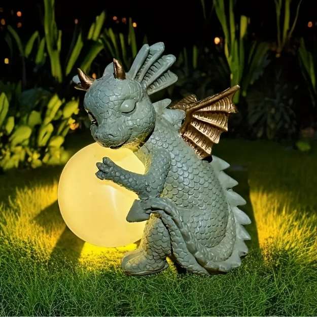 Outdoor Solar Powered Dino Lamp - Fesara