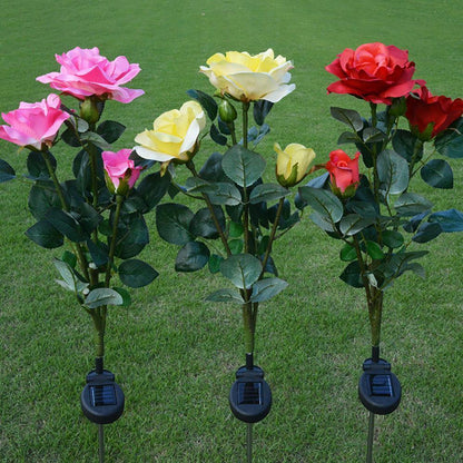 Colorful Solar Powered Rose Lights