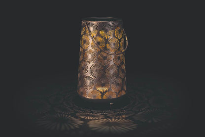 Rustic Floral Solar Garden Lantern
