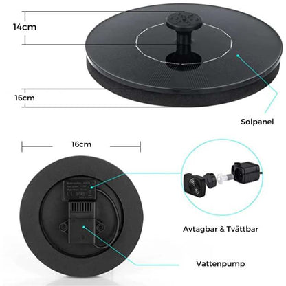 SolarSplash Water Dancer Fountain - Solar Fountain - Wild Eye Vision