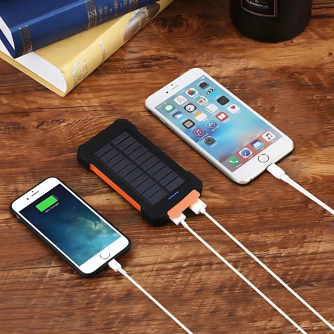 Portable Solar Charger 20000mAh Dual USB Power Bank - Fesara