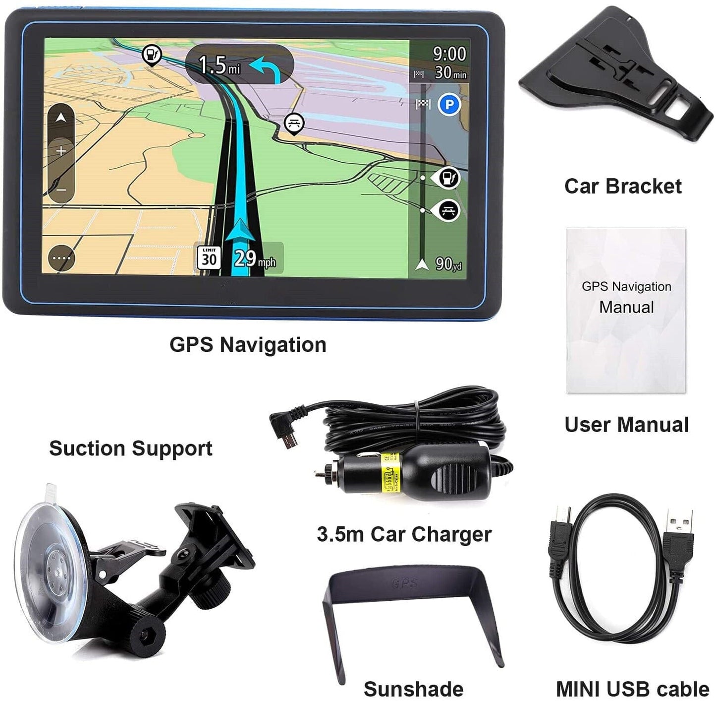Advanced 7 Sat Nav with Live Traffic and UK Maps