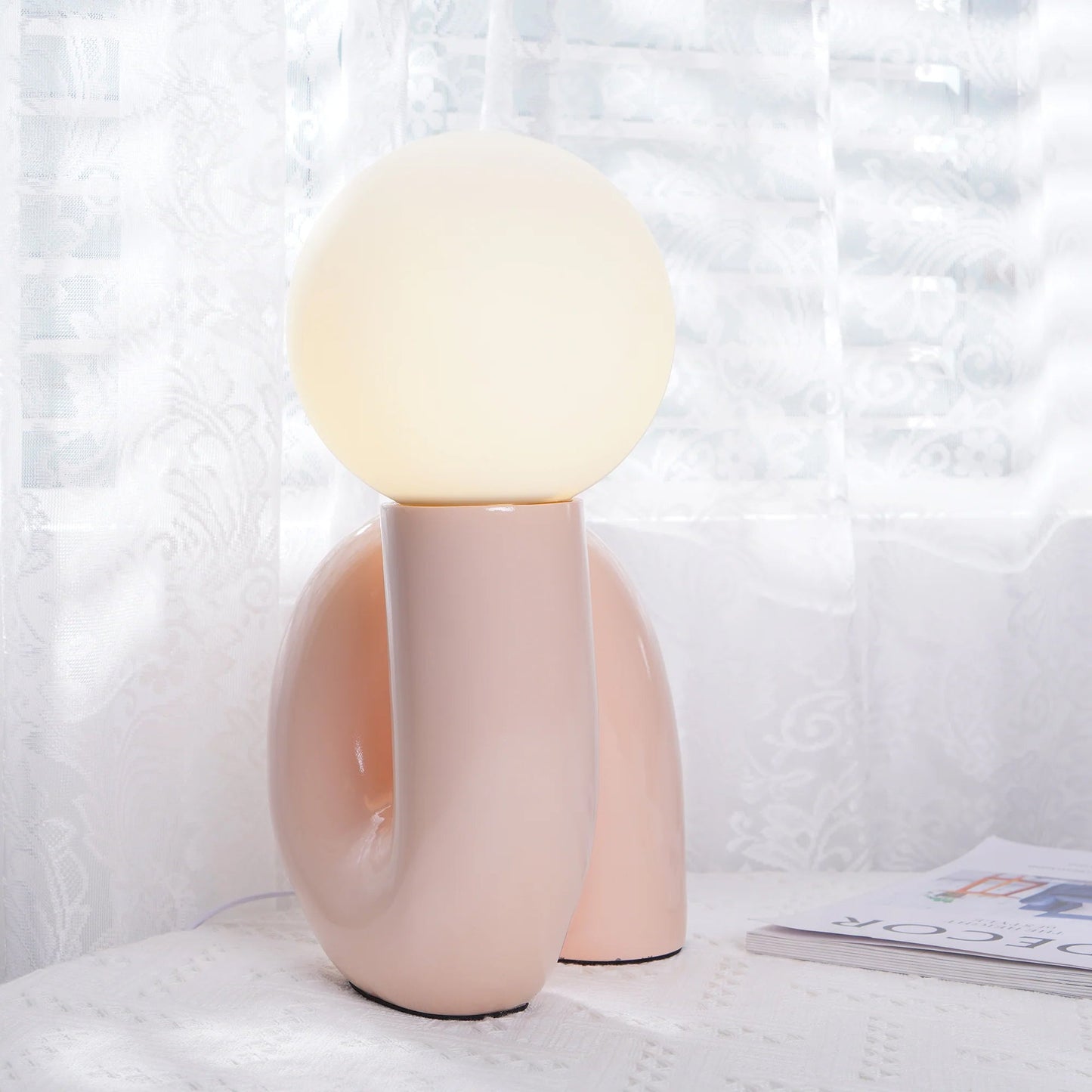 Stunning Glass and Resin Desk Lamp