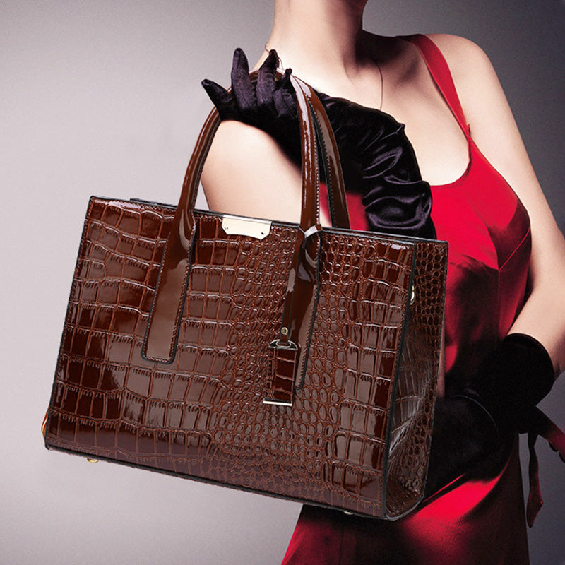 Luxury Croc Pattern Tote Bag