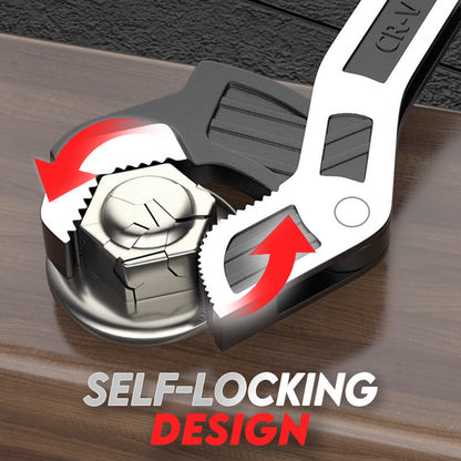 Heavy Duty Adjustable Locking Pipe Wrench Tool