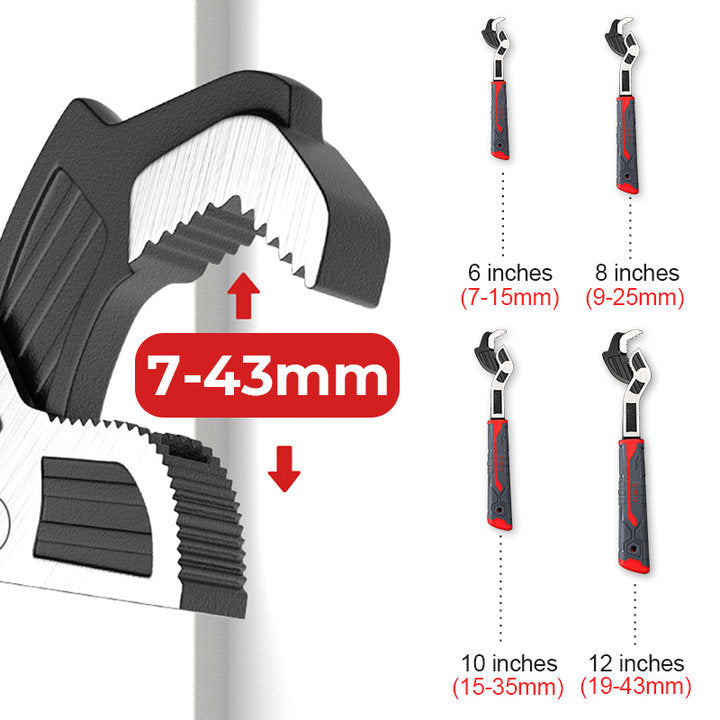 Heavy Duty Adjustable Locking Pipe Wrench Tool