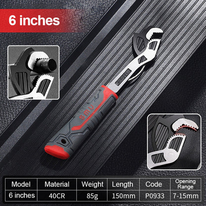 Heavy Duty Adjustable Locking Pipe Wrench Tool - Fesara