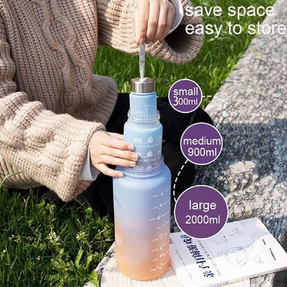 Inspirational 3-In-1 Hydration Water Bottle