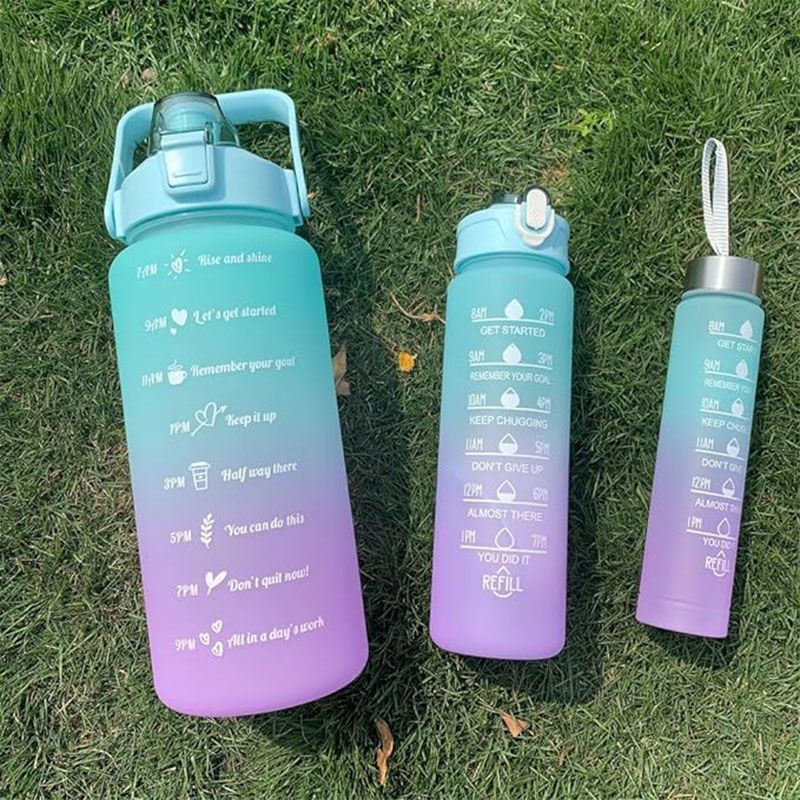 Inspirational 3-In-1 Hydration Water Bottle