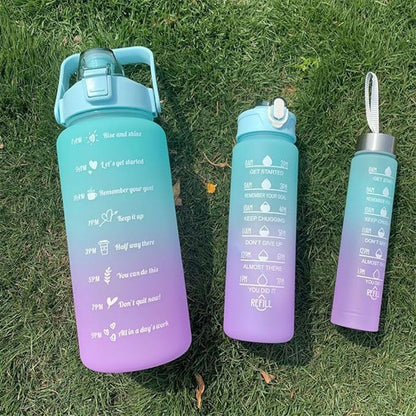 Inspirational 3-In-1 Hydration Water Bottle