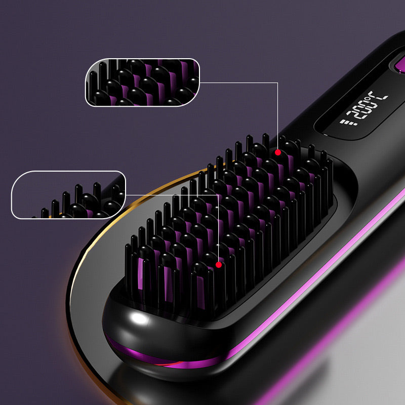 Fast Wireless Ceramic Hair Straightener Comb