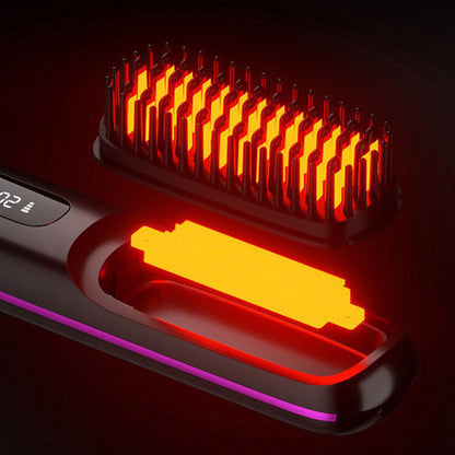 Fast Wireless Ceramic Hair Straightener Comb