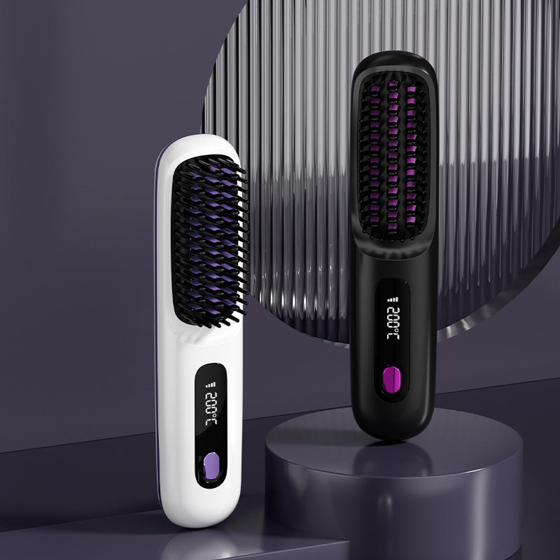 Fast Wireless Ceramic Hair Straightener Comb