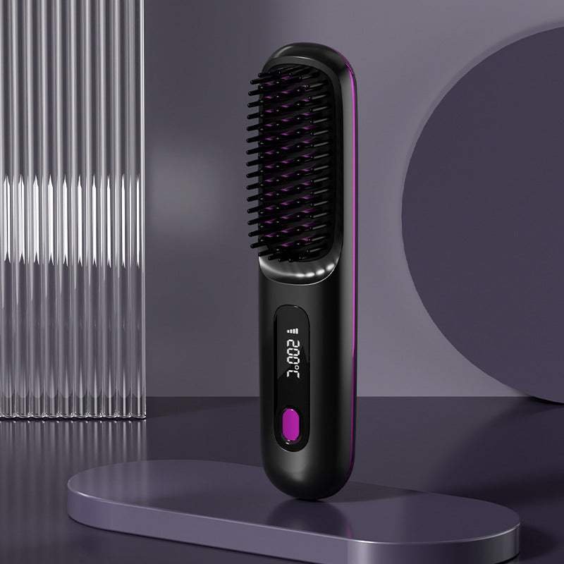 Fast Wireless Ceramic Hair Straightener Comb - Fesara