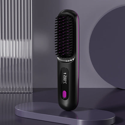 Fast Wireless Ceramic Hair Straightener Comb - Fesara