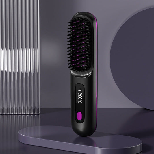 Fast Wireless Ceramic Hair Straightener Comb - Fesara