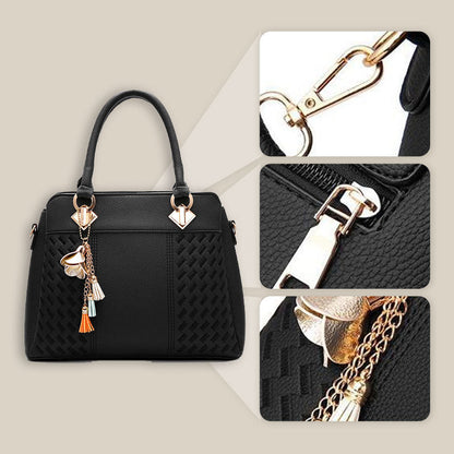 Stylish Women's Handbag with Chain Tassel Detail