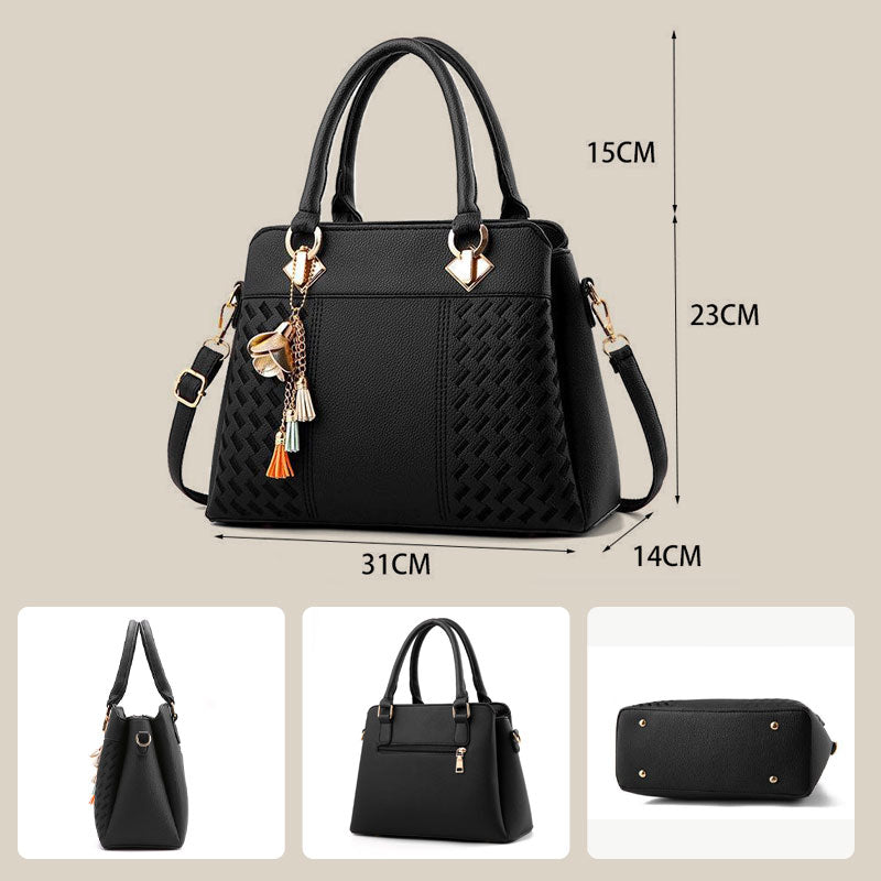 Stylish Women's Handbag with Chain Tassel Detail