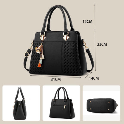 Stylish Women's Handbag with Chain Tassel Detail