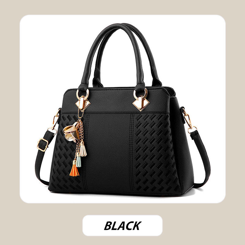 Stylish Women's Handbag with Chain Tassel Detail
